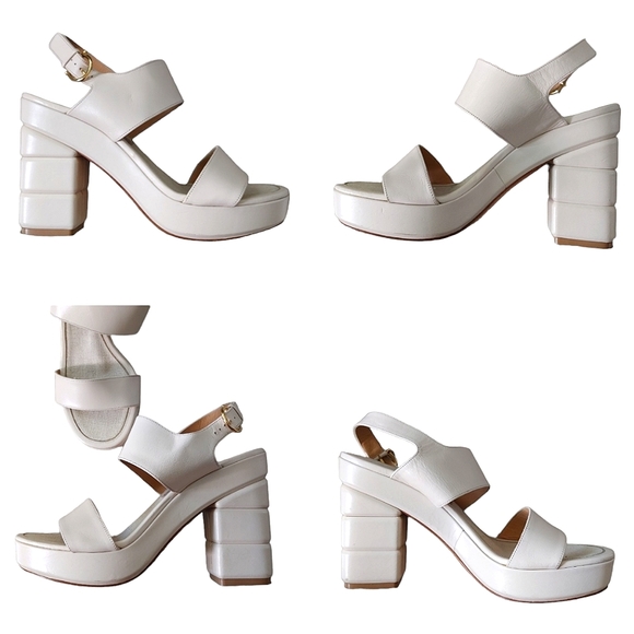 Salvatore Ferragamo Leather Strap Block Heels Shoes - Picture 16 of 16